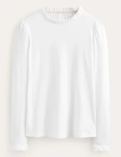 Boden Tops & T-Shirts-Top volanté ultra-doux Blanc