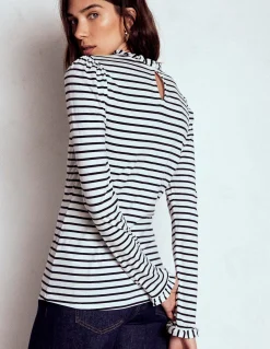 Boden Tops & T-Shirts-Top volanté ultra-doux Black