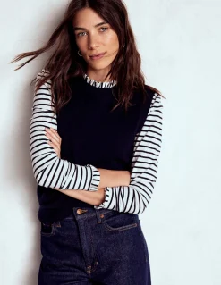 Boden Tops & T-Shirts-Top volanté ultra-doux Black