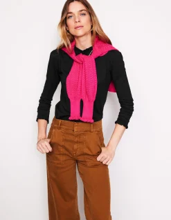 Boden Tops & T-Shirts-Top volanté ultra-doux Noir