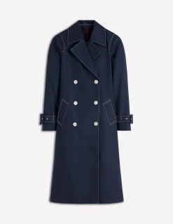 Boden Manteaux & Vestes-Trench croisé Bleu marine