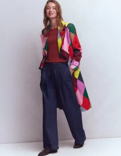 Boden Manteaux & Vestes-Trench croisé Losanges géants multi