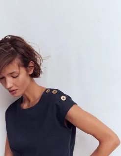 Boden Tops & T-Shirts-T-shirt à boutons Bleu marine