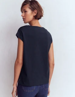 Boden Tops & T-Shirts-T-shirt à boutons Bleu marine