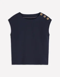 Boden Tops & T-Shirts-T-shirt à boutons Bleu marine