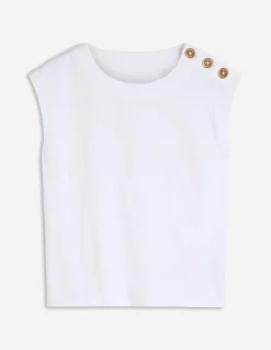 Boden Tops & T-Shirts-T-shirt à boutons Blanc