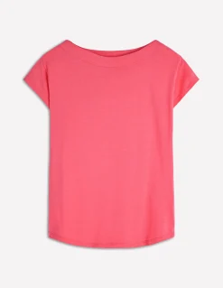 Boden Tops & T-Shirts-T-shirt à col bateau ultra-doux Rose azalée