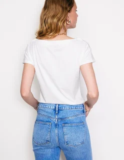 Boden Tops & T-Shirts-T-shirt à col bateau ultra-doux Blanc