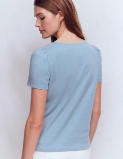 Boden Tops & T-Shirts-T-shirt à détails métallisés Bleu français