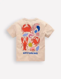 Boden Tops & T-Shirts-T-shirt à imprimé recto verso Crustacés avoine