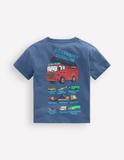 Boden Tops & T-Shirts-T-shirt à imprimé recto verso Camion indigo vintage