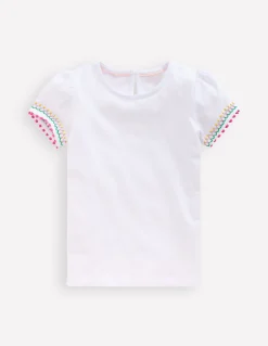Boden Tops & T-Shirts-T-shirt à manches bouffantes Blanc