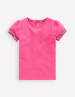Boden Tops & T-Shirts-T-shirt à manches bouffantes Rose flamant