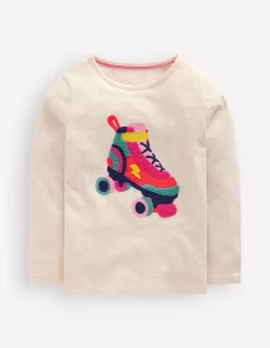 Boden Tops & T-Shirts-T-shirt à manches longues en bouclé Patins à roulettes avoine chiné