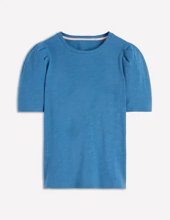 Boden Tops & T-Shirts-T-shirt à manches plissées Bleu Vallarta