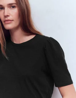 Boden Tops & T-Shirts-T-shirt à manches plissées Noir