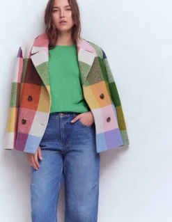 Boden Tops & T-Shirts-T-shirt à manches plissées Aloe Grün