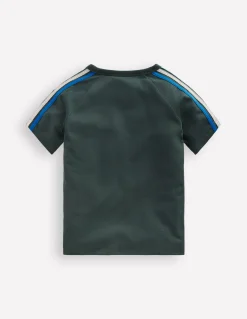 Boden Tops & T-Shirts-T-shirt à manches raglan motif arc-en-ciel VERT PIGNON