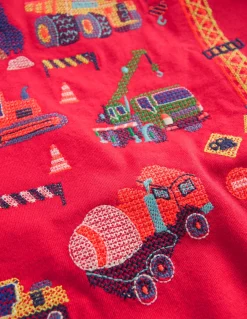 Boden Tops & T-Shirts-T-shirt à super surpiqûres Construction sienne brûlée