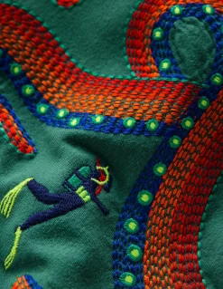 Boden Tops & T-Shirts-T-shirt à super surpiqûres Pieuvre vert épicéa