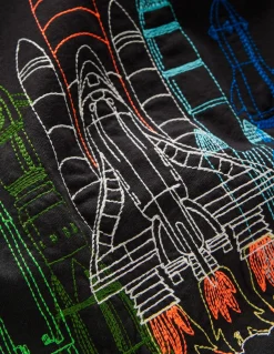 Boden Tops & T-Shirts-T-shirt à surpiqûres linéaires Fusée gris ombre