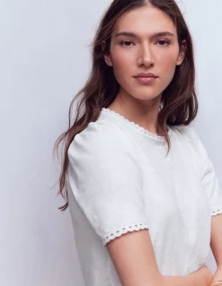Boden Tops & T-Shirts-T-shirt Ali festonné Blanc