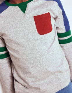 Boden Tops & T-Shirts-T-shirt colourblock Colourblock gris chiné