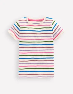 Boden Tops & T-Shirts-T-shirt côtelé à manches courtes À Rayures Multicolores
