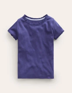Boden Tops & T-Shirts-T-shirt côtelé à manches courtes Bleu tribord