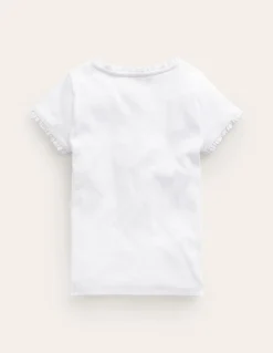 Boden Tops & T-Shirts-T-shirt côtelé à manches courtes Blanc