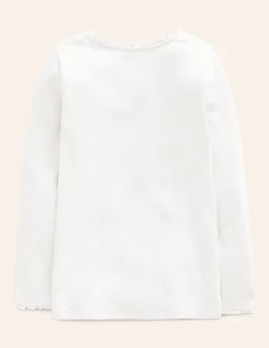 Boden Tops & T-Shirts-T-shirt côtelé à manches longues Blanc