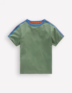 Boden Tops & T-Shirts-T-shirt décontracté à bande arc-en-ciel Vert bouteille