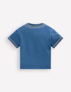 Boden Tops & T-Shirts-T-shirt décontracté brodé Bleu marine
