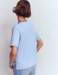 Boden Tops & T-Shirts-T-shirt décontracté en coton Bleu Brunnera