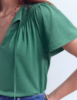 Boden Tops & T-Shirts-T-shirt Edi à détails Bleu Océan