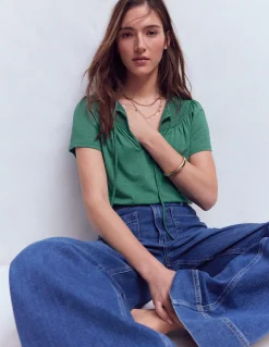 Boden Tops & T-Shirts-T-shirt Edi à détails Bleu Océan