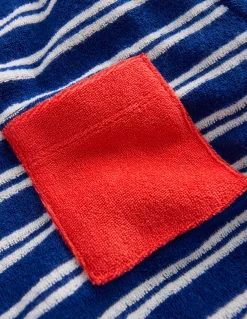 Boden Tops & T-Shirts-T-shirt en éponge à manches courtes Bleu saphir/ivoire