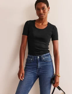 Boden Tops & T-Shirts-T-shirt essentiel en jersey Noir