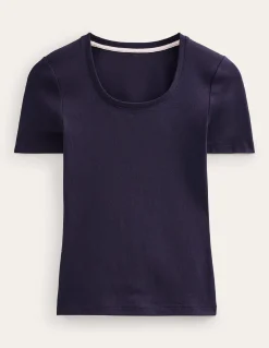 Boden Tops & T-Shirts-T-shirt essentiel en jersey Bleu Marine, Petits Pois