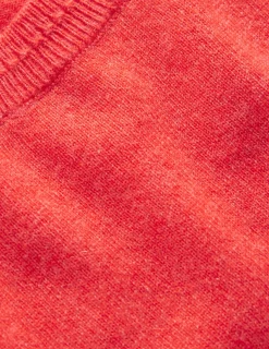 Boden Cachemire|Pulls & Gilets-T-shirt Eva en cachemire Orange ardent chiné