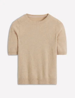 Boden Cachemire|Tenues De Travail-T-shirt Eva en cachemire Chinchilla Chiné