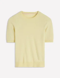 Boden Tenues De Travail|Pulls & Gilets-T-shirt Eva en cachemire Jaune grès