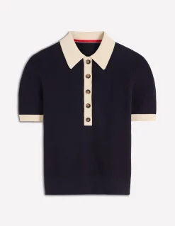 Boden Pulls & Gilets-T-shirt Grace colourblock Bleu marine