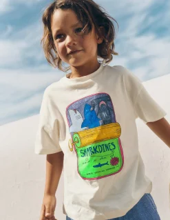 Boden Tops & T-Shirts-T-shirt graphique délavé Motif Sardine Can parchemin