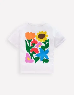 Boden Tops & T-Shirts-T-shirt imprimé à manches courtes Fleurs blanc