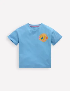 Boden Tops & T-Shirts-T-shirt imprimé à manches courtes Vie marine bleu