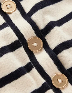 Boden Tenues De Travail|Pulls & Gilets-T-shirt Liz à col tunisien Ivoire. Bleu marine