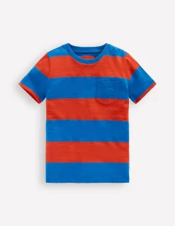 Boden Tops & T-Shirts-T-shirt manches courtes pour tous les jours ROUGE AURORE/BLEU DIRECTOIRE