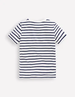 Boden Tops & T-Shirts-T-shirt manches courtes pour tous les jours Bleu universitaire/écru