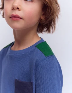 Boden Tops & T-Shirts-T-shirt nid d’abeille Colourblock régate